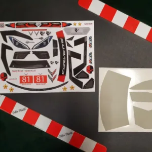 CORVETTE C8 R ADHESIVE DECALS - pre-cut