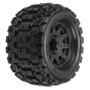 إطارات 1/8 بادلاندز MX38 F/R 3.8" MT مركبة 17 ملم بلاك رايد (2)-PRO1012710
