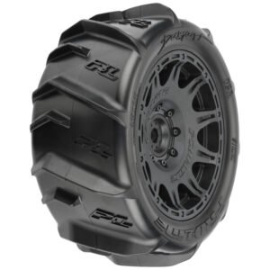 1/6 Dumont Sand/Snow F/R 5.7” Tires MTD 24mm Black Raid 8x48 Hex (2)-Pro-Line Racing - PRO1020211