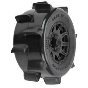 إطارات F/R MT بوزن 1/8 SAND Paw SAND PAW بحزام 3.8" مركبة 17 ملم بلاك رايد (2)-Pro-Line Racing - PRO1026810