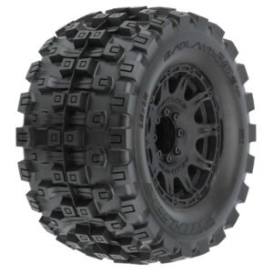 Pro-Line Racing 1/8 Badlands MX38 HP BELTED F/R 3.8" MT Mounted 17mm Black Raid (2) PRO1016610